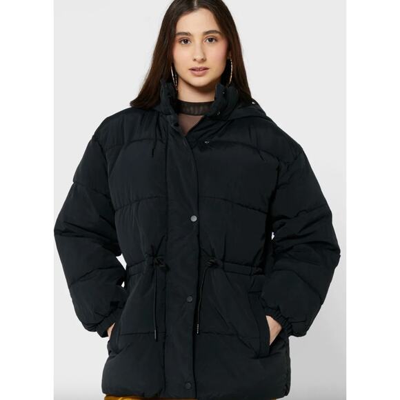 Topshop Jackets & Blazers - Topshop Women's Tie Detail Puffer Jacket Size 8